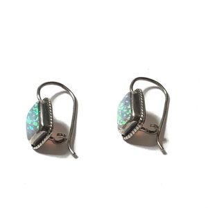 STERLING SILVER OPAL EARRINGS